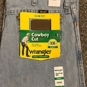 Brand new 90s bleached cowboy cut jeans